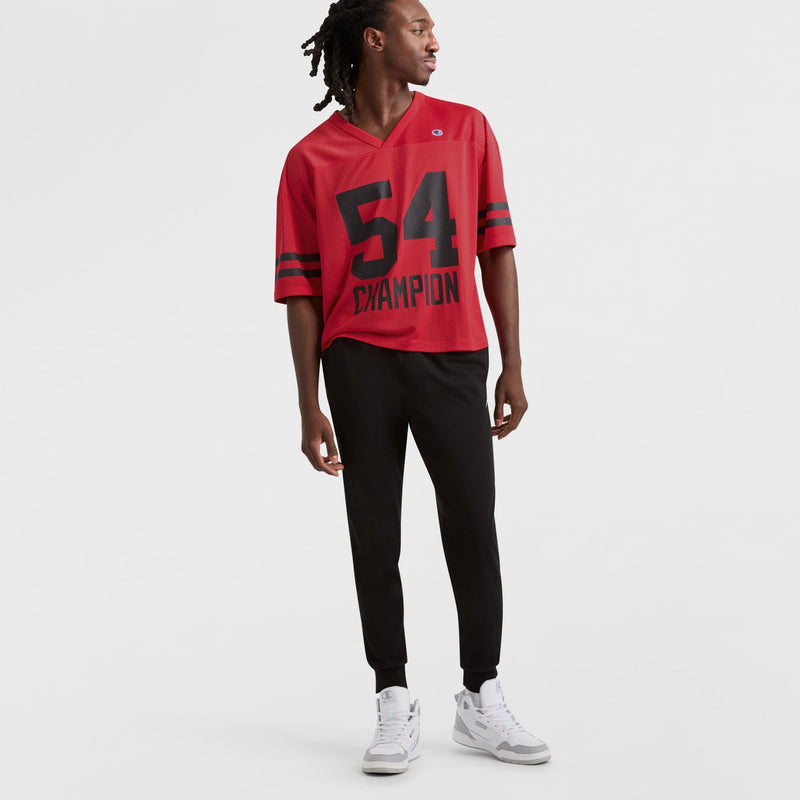 Yearbook Mesh Football Tee, V-neck