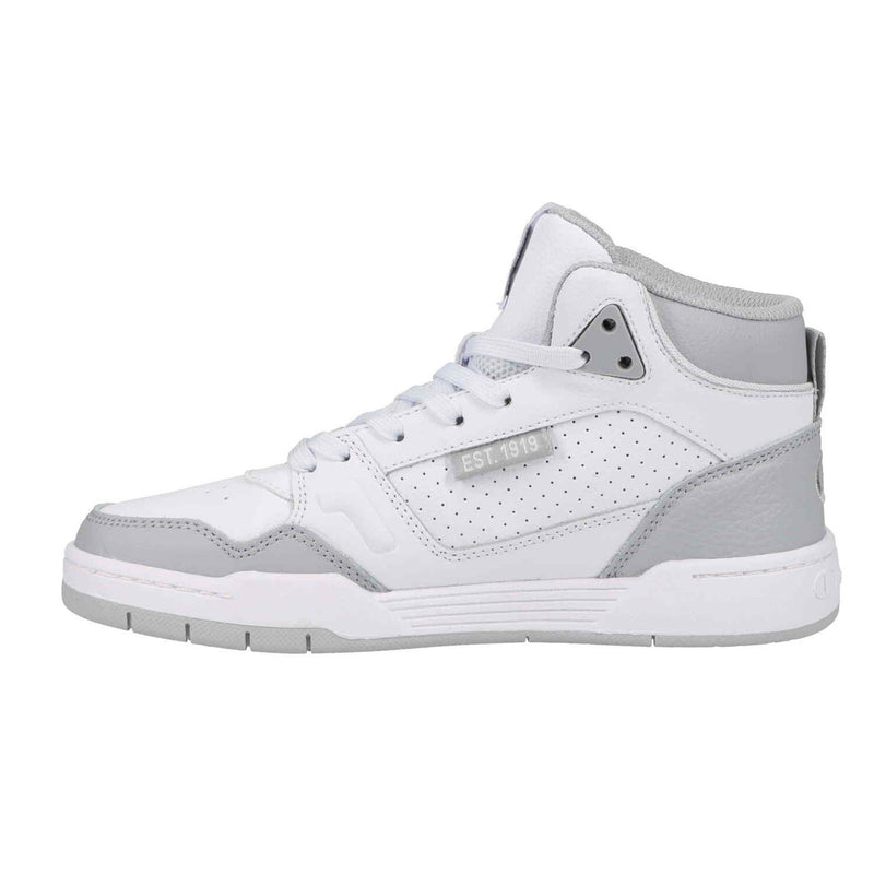 Champion Kids' 5-on-5 High in White/Grey/Chalk