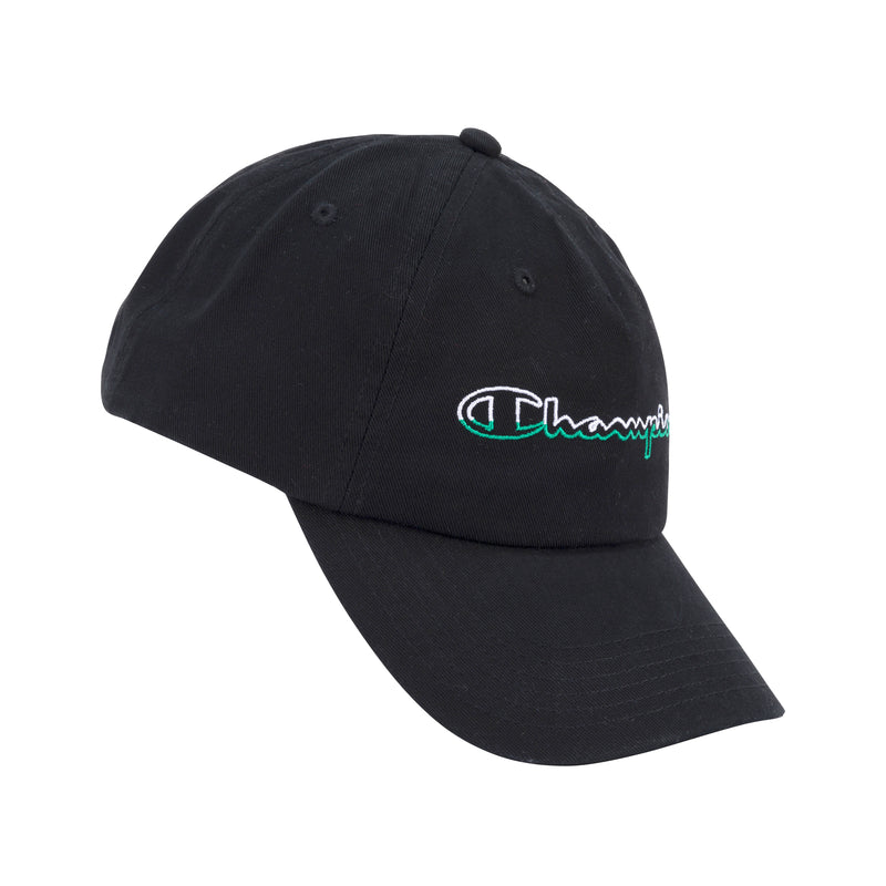 Champion Split Script Dad Adjustable Cap in Black