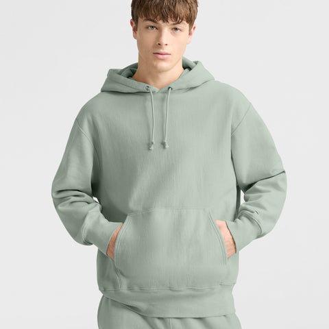 Reverse Weave Dropped Shoulder Hoodie