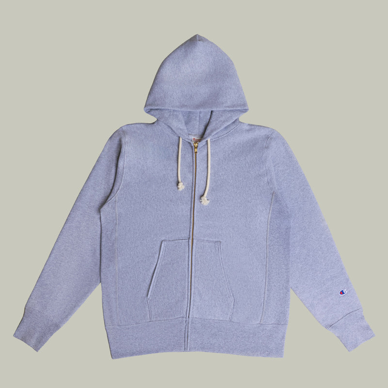 Champion USA Reverse Weave® Zip Hooded Sweatshirt in New Manhattan Mist Heather