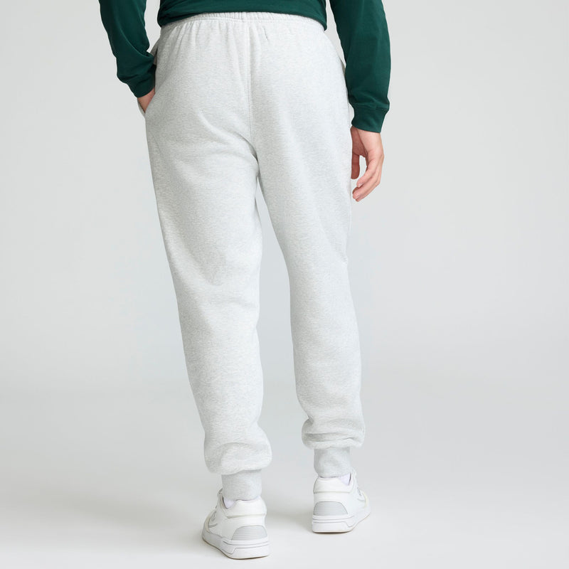 Champion Powerblend Joggers, Script Logo in Platinum Silver Heather