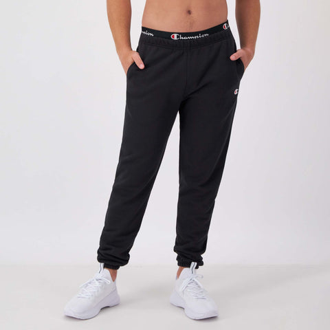 Champion Reverse Weave Sweatpant, C Logo (Reshop Test) in Black