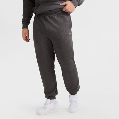 Champion Powerblend Joggers, C Logo - Big & Tall in Granite Heather