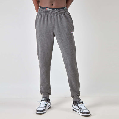 Champion Powerblend Joggers, C Logo in Granite Heather