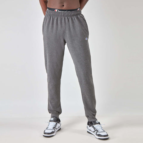 Champion Powerblend Joggers, C Logo in Granite Heather