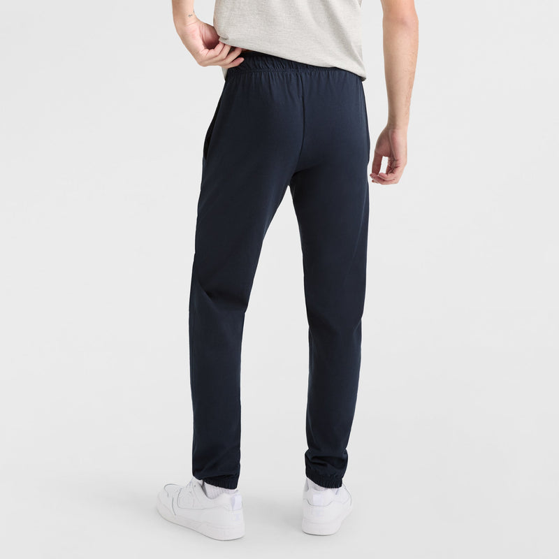 Champion Lightweight Lounge Pants, Cinched Hem, C Logo in Navy