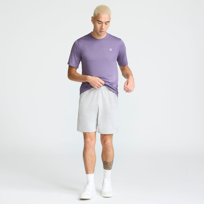 Champion 10" Moisture Wicking, Sport Shorts in Platinum Silver Heather