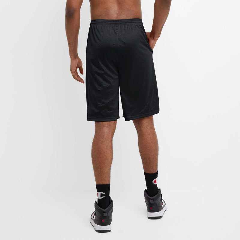 Champion Classic Mesh Gym Shorts, C Logo - Big & Tall in Black