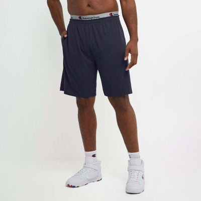Champion Lightweight Lounge Shorts, C Patch Logo - Big & Tall in Navy