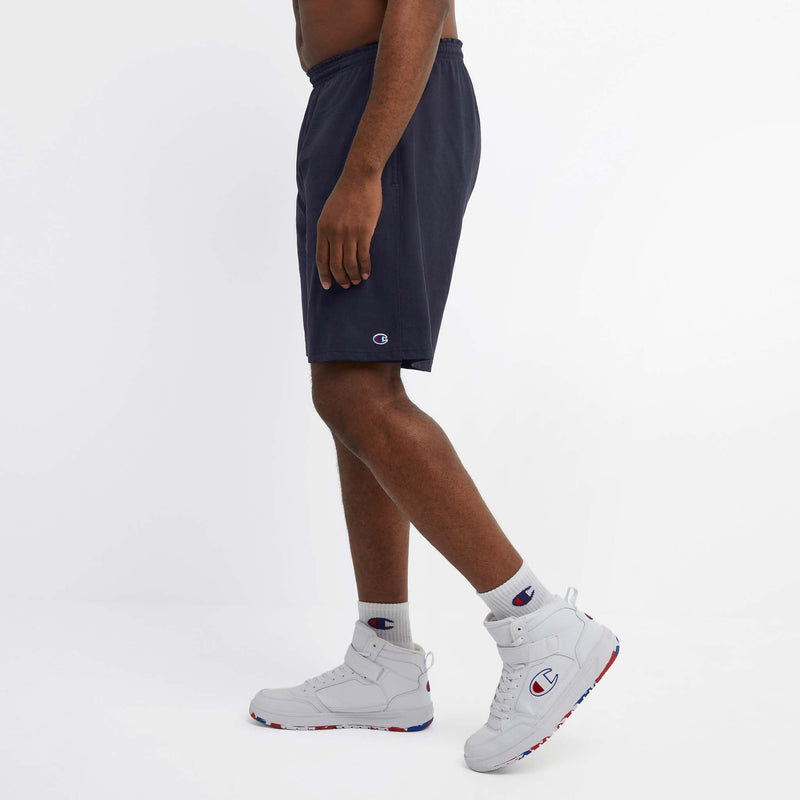 Champion Lightweight Lounge Shorts, C Patch Logo - Big & Tall in Navy