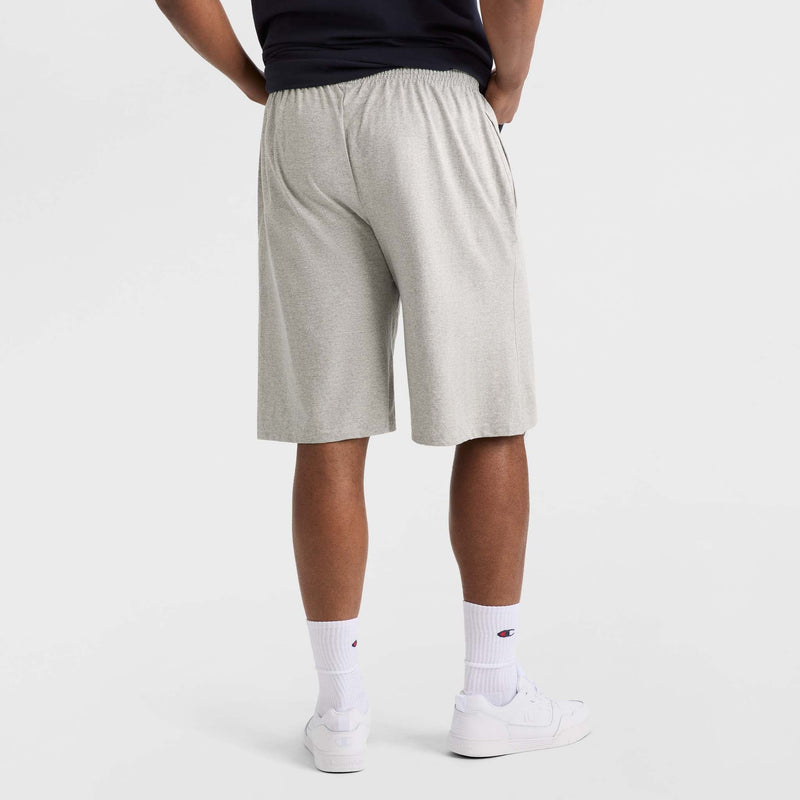 Champion Lightweight Lounge Shorts, C Patch Logo - Big & Tall in New Manhattan Mist Heather