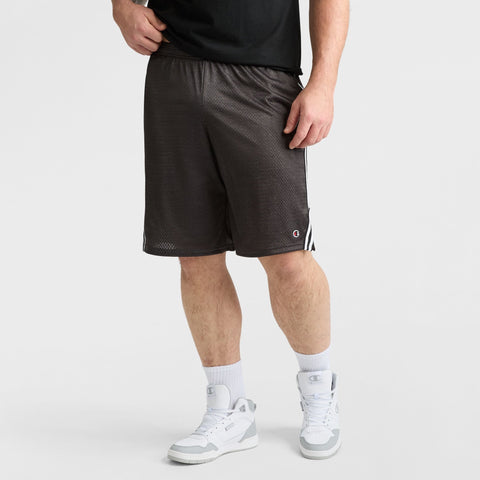 Champion 10" Lacrosse Mesh Shorts - Big & Tall in Granite Heather