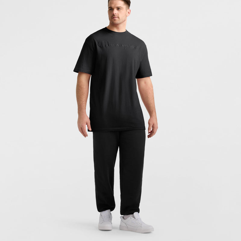 Champion Classic Graphic T-Shirt, Tonal Script Logo - Big & Tall in Black