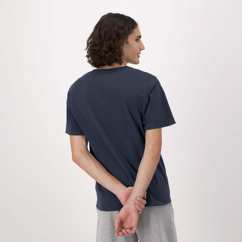 Champion Classic Graphic T-Shirt, Tonal Script Logo in Navy