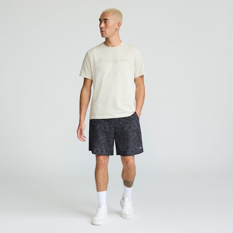 Champion Classic Graphic T-Shirt, Tonal Script Logo in Neutral Chino Beige