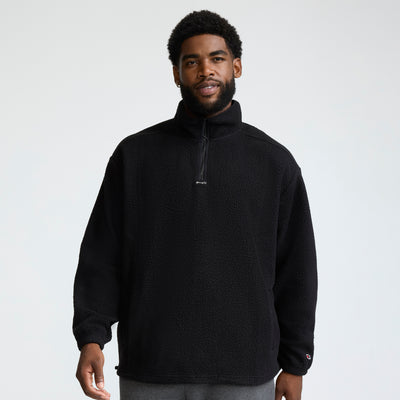 Champion Micro Fleece 1/4 Zip - Big & Tall in Black