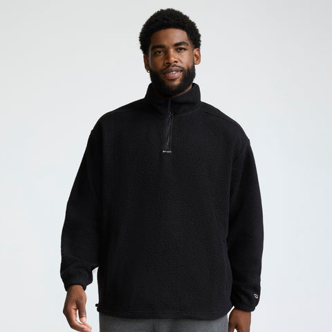 Champion Micro Fleece 1/4 Zip - Big & Tall in Black