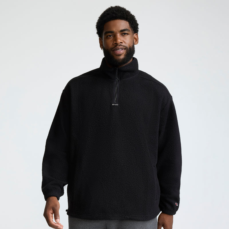 Champion Micro Fleece 1/4 Zip - Big & Tall in Black