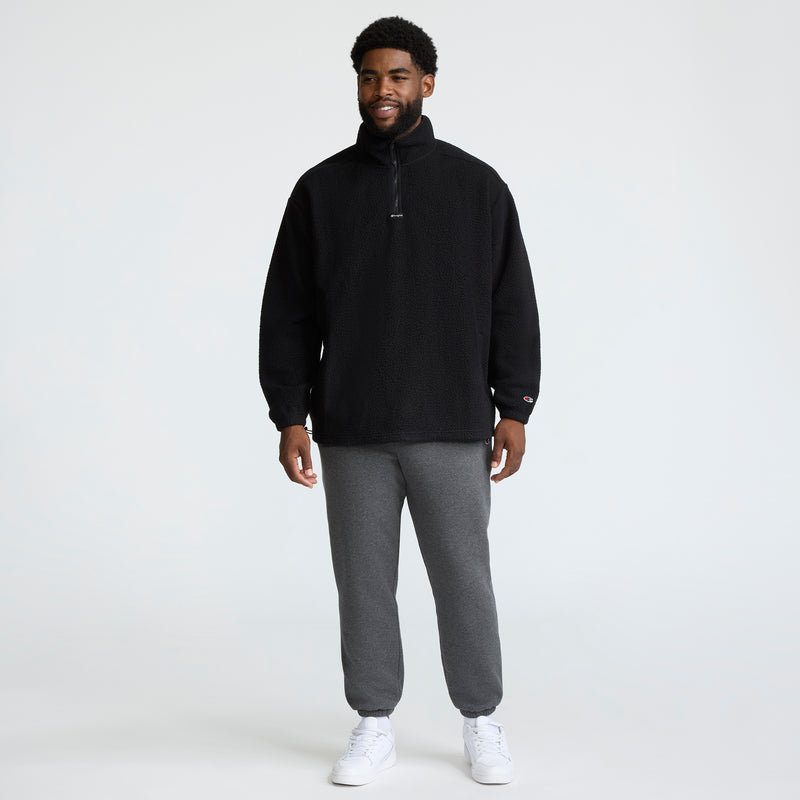 Champion Micro Fleece 1/4 Zip - Big & Tall in Black
