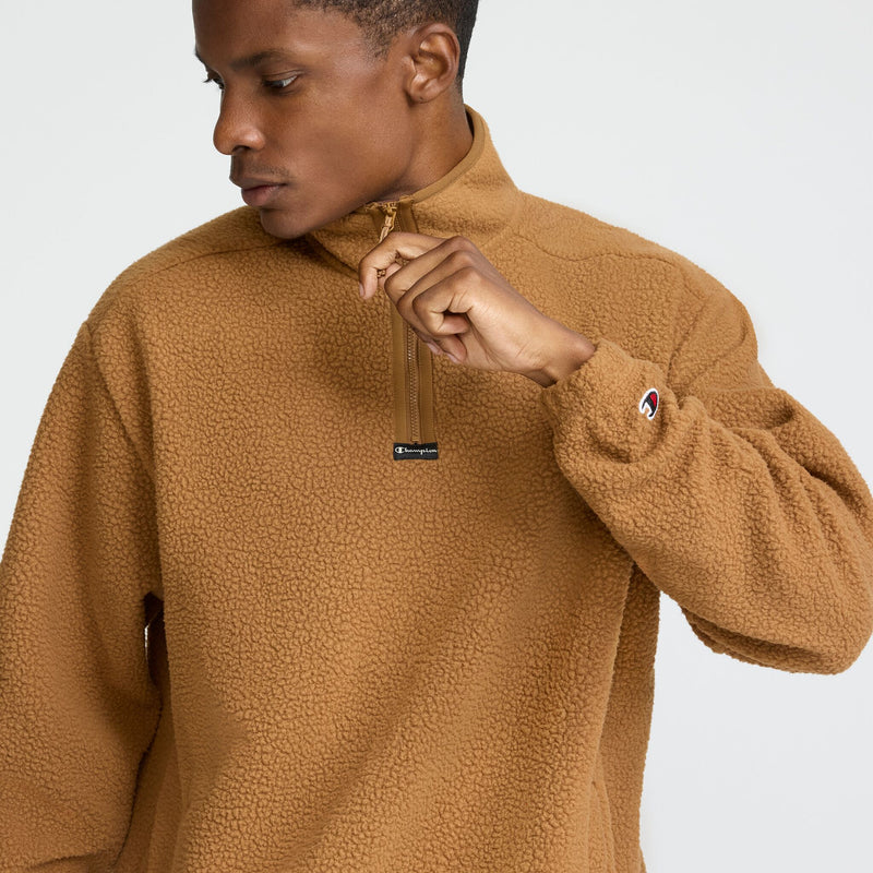 Champion Micro Fleece 1/4 Zip in Western Brown