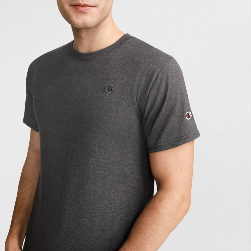 Champion Classic T-Shirt, C Logo in Granite Heather