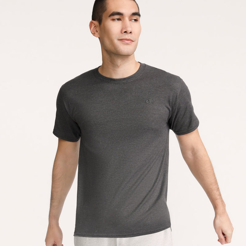 Champion Classic T-Shirt, C Logo in Granite Heather