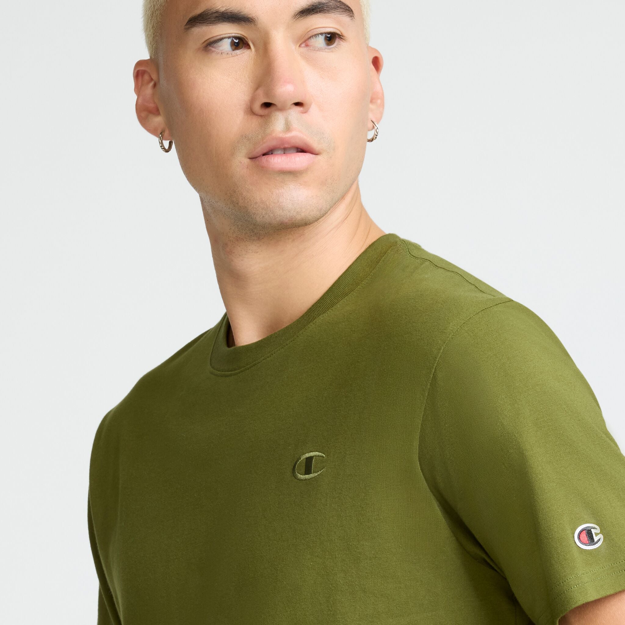 Champion Classic T-Shirt, C Logo in Immersive Olive