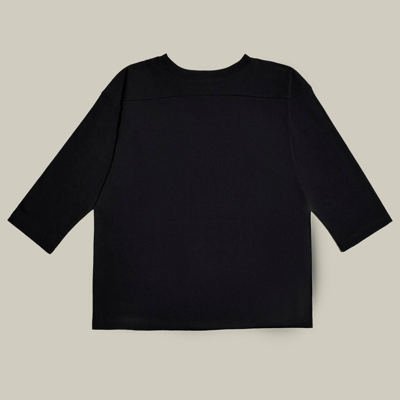 Champion USA 3/4 Sleeve Football T-Shirt in Black