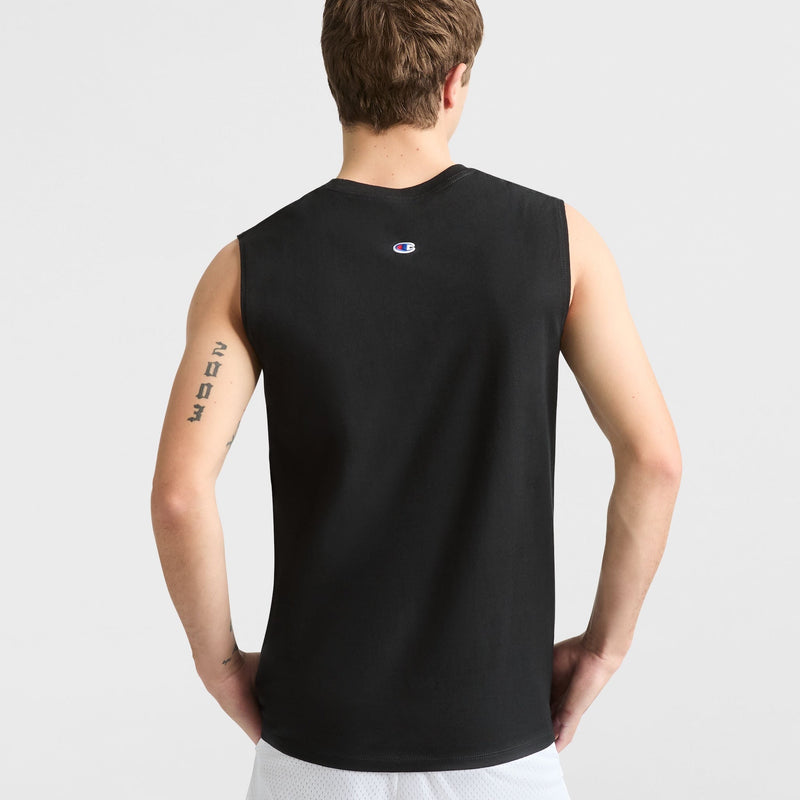 Classic Graphic Muscle Tank, USA Flag Script