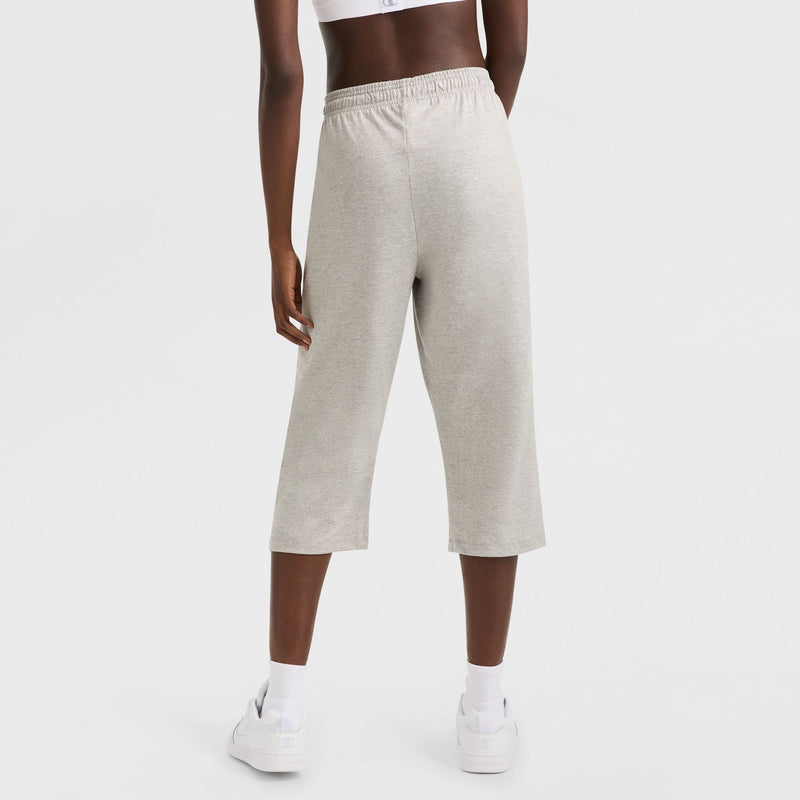 Champion Lightweight Lounge Capri Pants, C Logo in New Manhattan Mist Heather