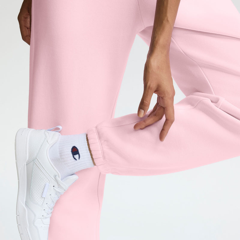 Champion Powerblend Oversized Sweatpants, C Logo in Sweet Dreams