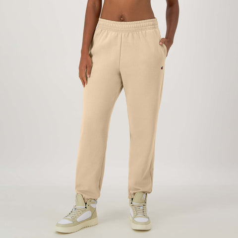 Champion Powerblend Oversized Sweatpants, C Logo in Champagne Frost