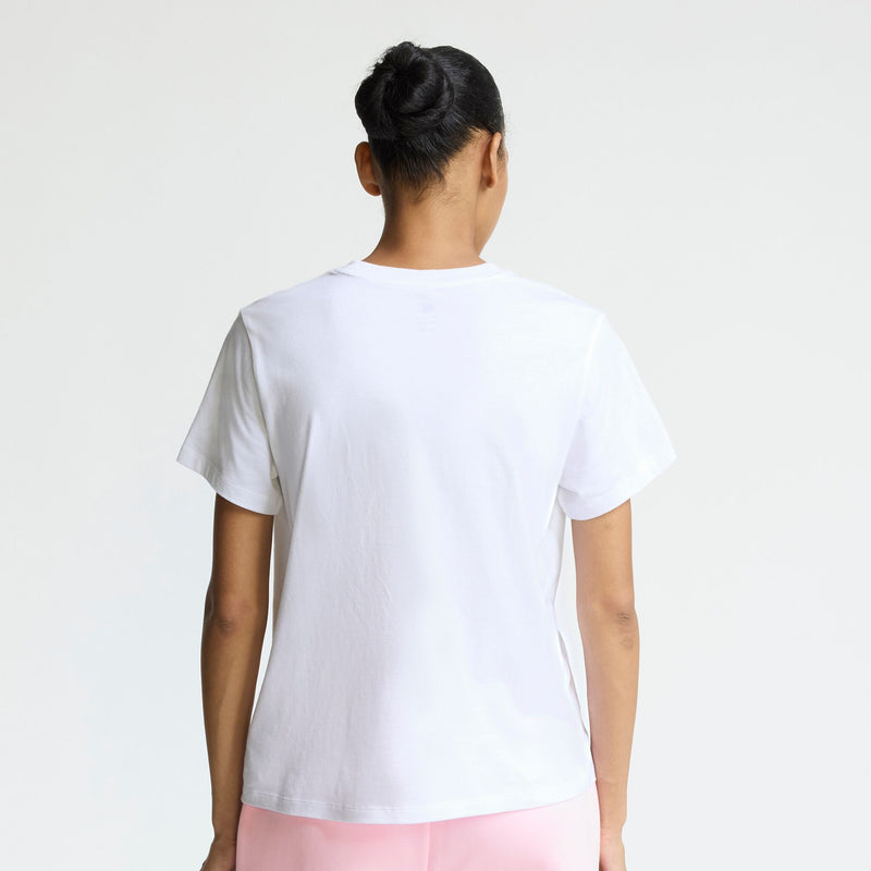 Champion Classic T-Shirt, Tonal Left Chest Script in Bright White