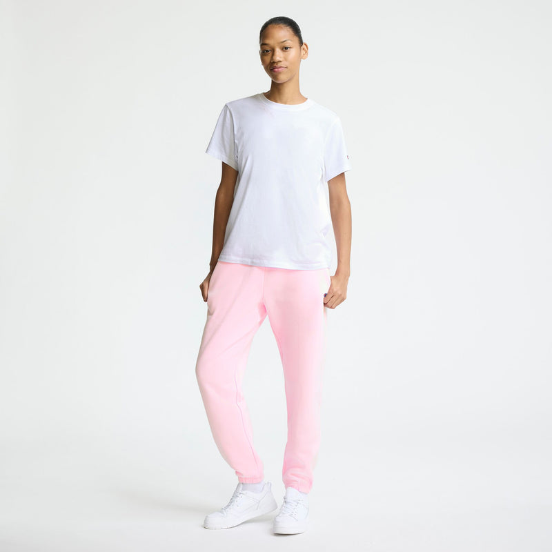 Champion Classic T-Shirt, Tonal Left Chest Script in Bright White