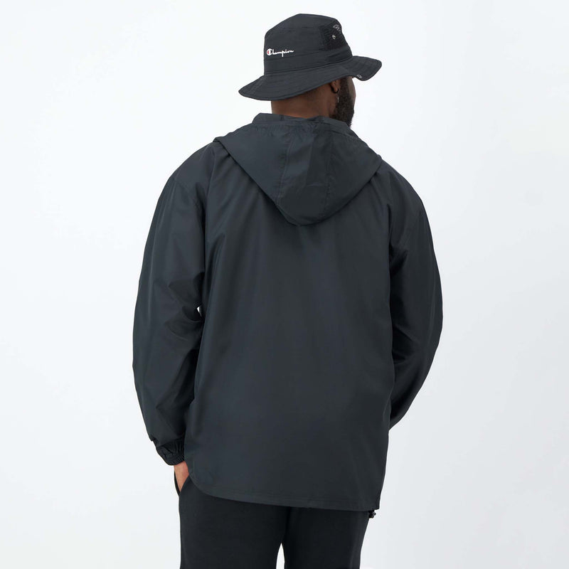 Champion Stadium Packable Jacket, Script Logo - Big & Tall in Black