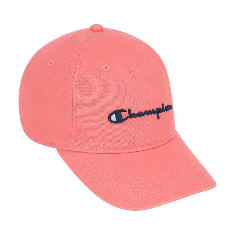 Champion Script Embroidery Adjustable Cap in Ripe Papaya