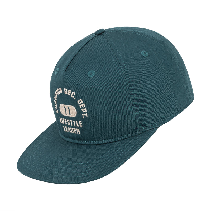 Champion Athletic Dept Flat Brim Cap in Dark Green