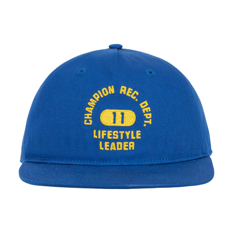 Champion Athletic Dept Flat Brim Cap in Blue