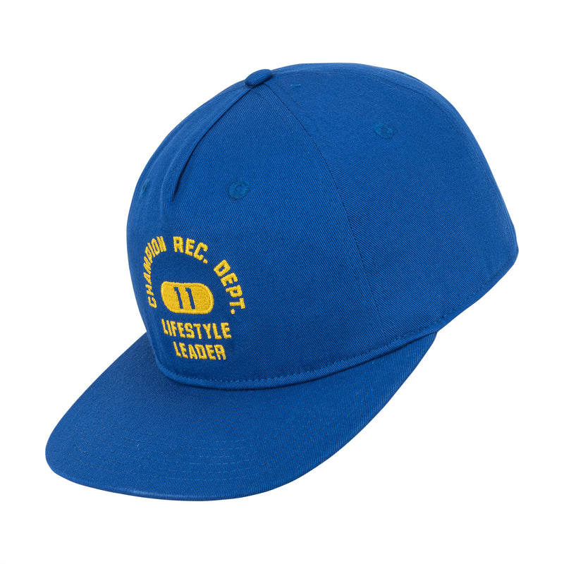 Champion Athletic Dept Flat Brim Cap in Blue