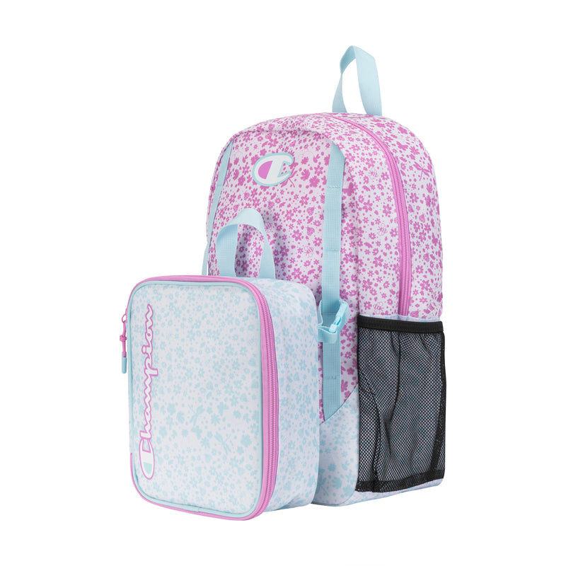 Champion Kids' Mode Lunch Kit & Backpack Combo in Pink/Blue