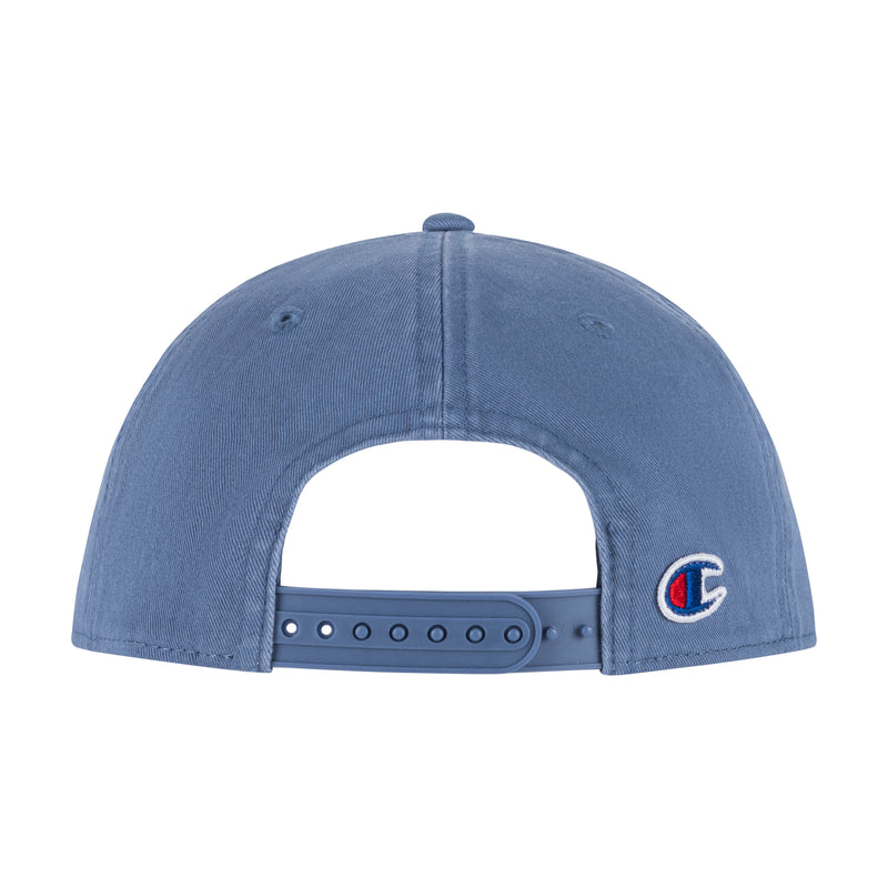 Champion Alt Script Flat Brim Adjustable Hat in Seven Seas Blue